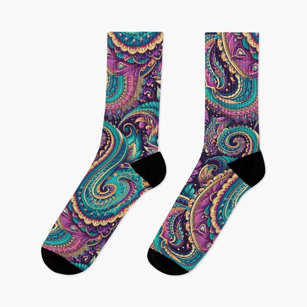 Item preview, Purple Psychedelic Paisley – Vibrant Maximalist Boho Pattern designed and sold by Apex Designs.