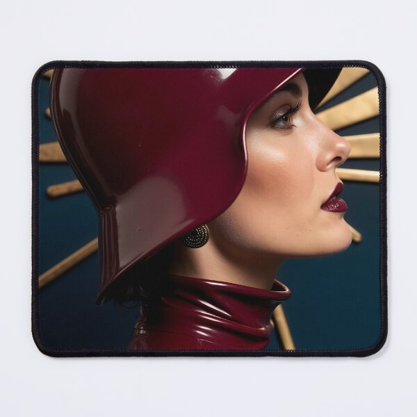 Item preview, Maroon Latex Cloche Hat – Roaring Twenties Art designed and sold by Magic-Reality.
