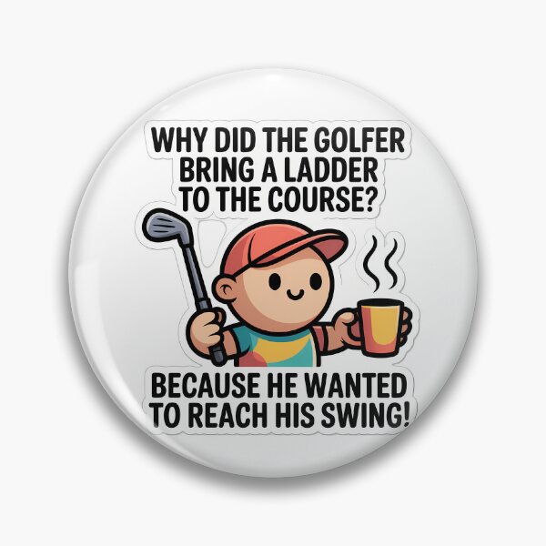 Item preview, Golfer with Coffee and Ladder Joke designed and sold by NiftyWrx.