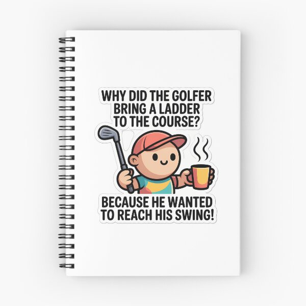 Item preview, Golfer with Coffee and Ladder Joke designed and sold by NiftyWrx.