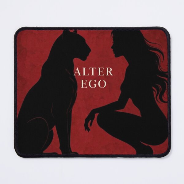 Item preview, Alter Ego - Woman and Panther Silhouette Red Aesthetic designed and sold by Ladybug223.