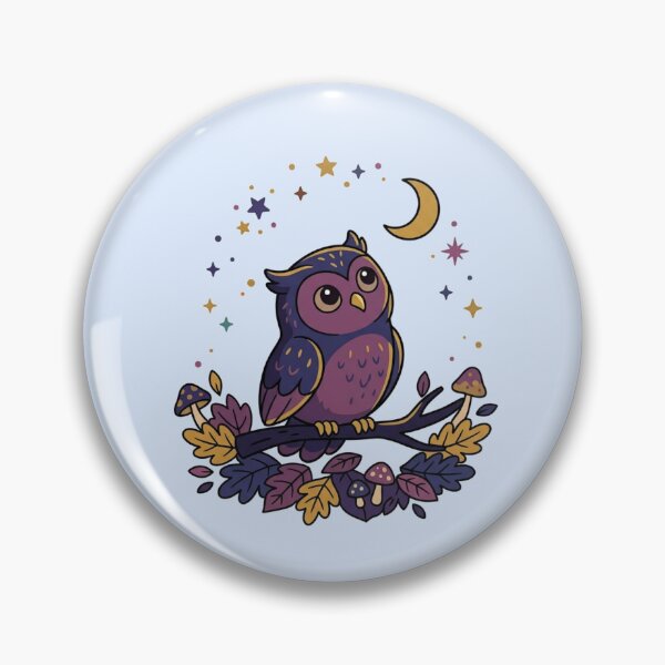 Item preview, Stargazing Owl Moon Celestial Forest Night designed and sold by Fine-Arts-Lab.