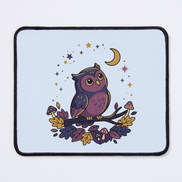 Item preview, Stargazing Owl Moon Celestial Forest Night designed and sold by Fine-Arts-Lab.