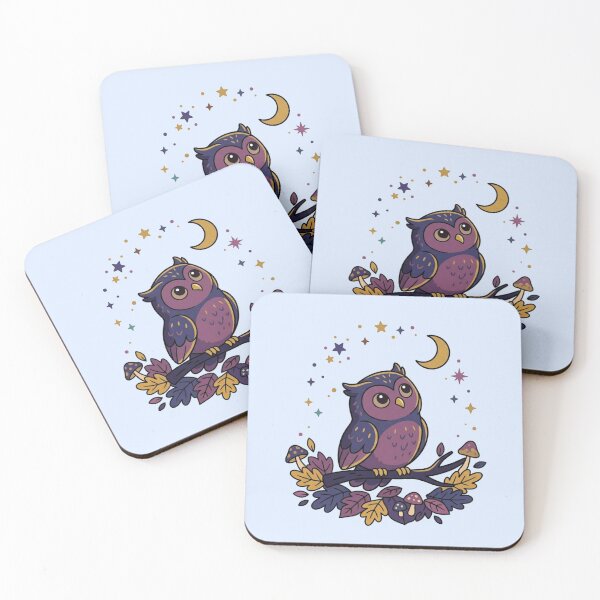 Item preview, Stargazing Owl Moon Celestial Forest Night designed and sold by Fine-Arts-Lab.