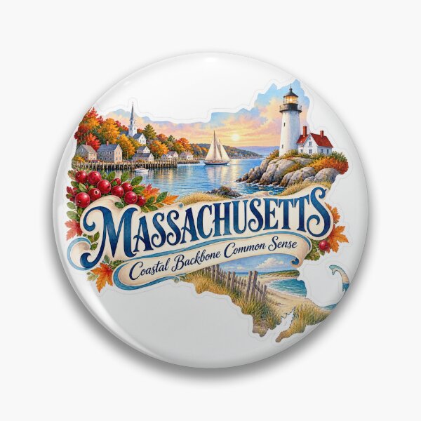 Item preview, Massachusetts Coastal Backbone Common Sense designed and sold by Whimspired By Paxx.