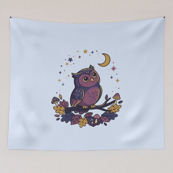 Item preview, Stargazing Owl Moon Celestial Forest Night designed and sold by Fine-Arts-Lab.