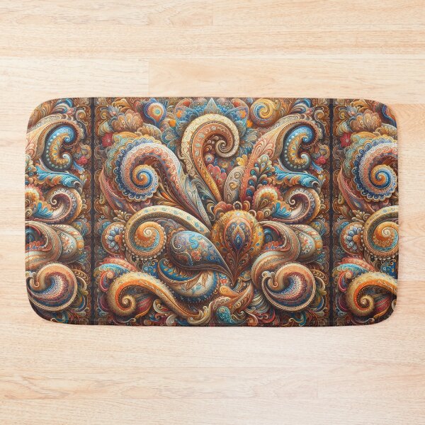 Item preview, Vintage Earth Tone Paisley – Rust Teal Ornamental Boho Pattern designed and sold by Apex Designs.