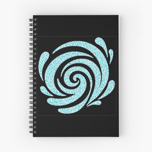 Item preview, Cyan Floral Spiral – Blue Botanical Abstract Pattern - Product 0002 designed and sold by simplycolours.