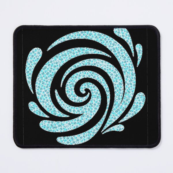 Item preview, Cyan Floral Spiral – Blue Botanical Abstract Pattern - Product 0002 designed and sold by simplycolours.