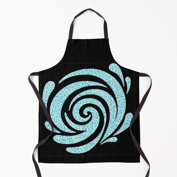 Item preview, Cyan Floral Spiral – Blue Botanical Abstract Pattern - Product 0002 designed and sold by simplycolours.