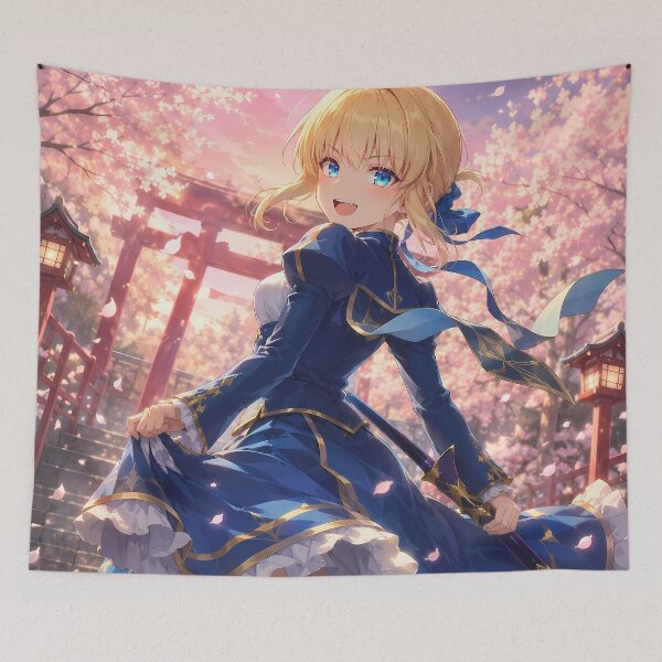 Item preview, Saber Fate Stay Night Sakura Shrine Stroll designed and sold by SolenneAzur.