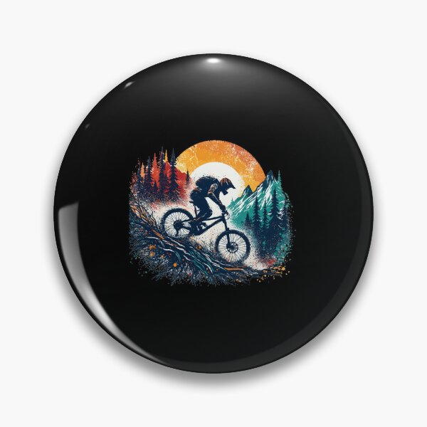 Item preview, Retro Mountain Bike Sunset Splatter Graphic designed and sold by JaliTSuutari.