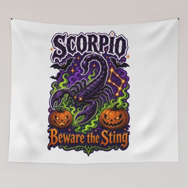 Item preview, Scorpio Halloween Beware The Sting designed and sold by Zodiac Celestial Art.