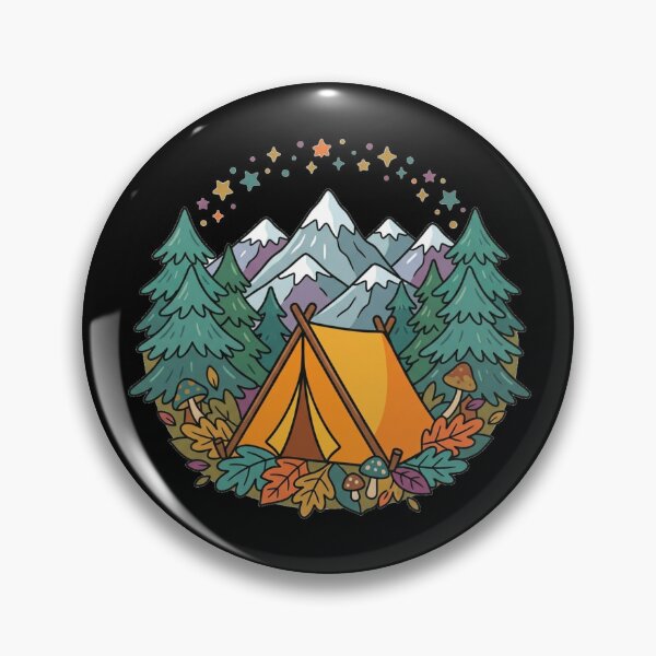 Item preview, Cozy Mountain Camping Tent Forest Adventure designed and sold by Fine-Arts-Lab.