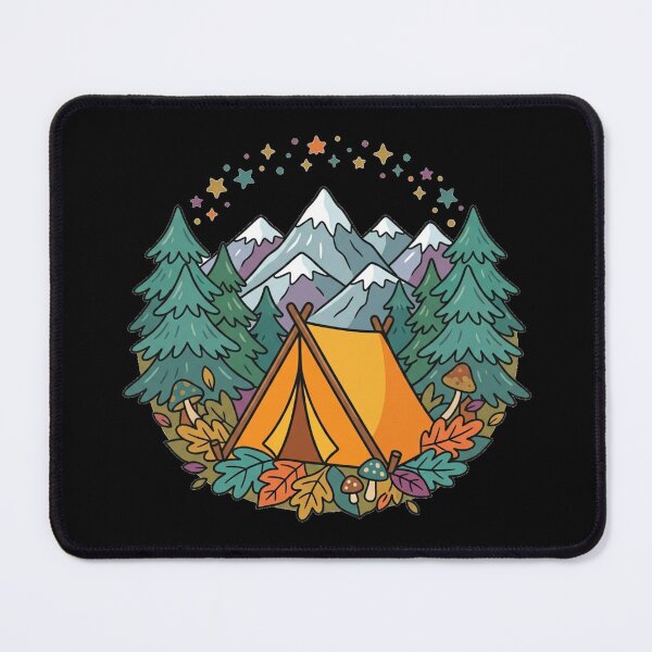 Item preview, Cozy Mountain Camping Tent Forest Adventure designed and sold by Fine-Arts-Lab.