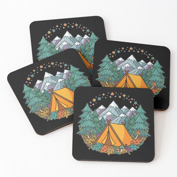 Item preview, Cozy Mountain Camping Tent Forest Adventure designed and sold by Fine-Arts-Lab.