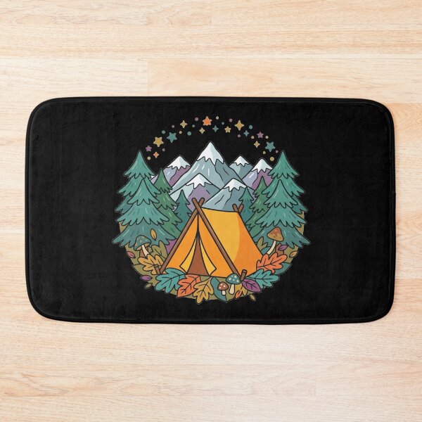 Item preview, Cozy Mountain Camping Tent Forest Adventure designed and sold by Fine-Arts-Lab.