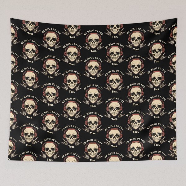 Item preview, Retro Rock Skeleton Skull Headphones Graphic designed and sold by JaliTSuutari.
