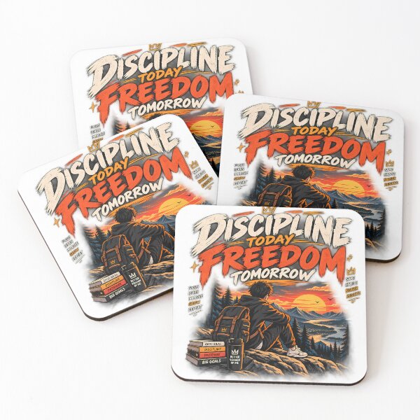 Item preview, Discipline Today Freedom Tomorrow – Mountain Motivation T-Shirt designed and sold by GenZStickerHub1.