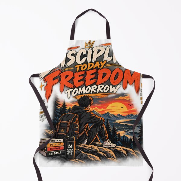 Item preview, Discipline Today Freedom Tomorrow – Mountain Motivation T-Shirt designed and sold by GenZStickerHub1.