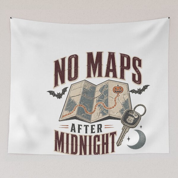 Item preview, No Maps After Midnight Spooky Night Road Trip Gift designed and sold by LiviuGligoros.
