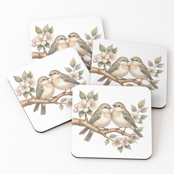 Item preview, Little birds on a branch. designed and sold by MagelliShop.