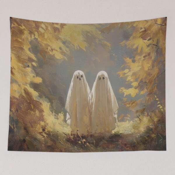 Item preview, Golden Autumn Forest Ghosts Oil Painting designed and sold by NatureSight.