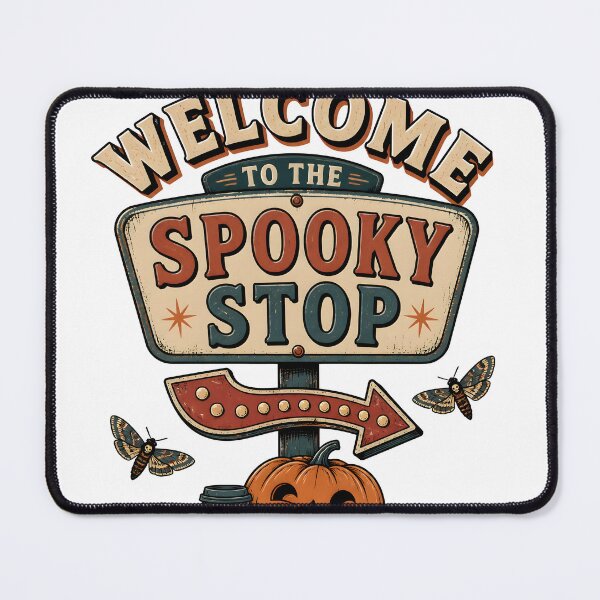 Item preview, Welcome Spooky Stop Haunted Roadside Diner Gift designed and sold by LiviuGligoros.
