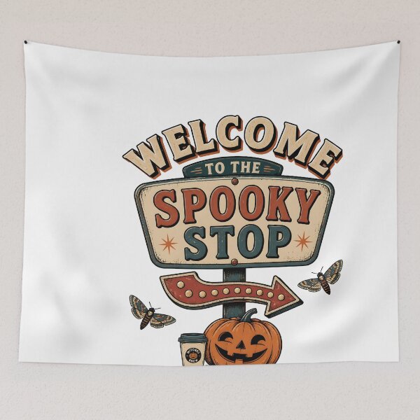 Item preview, Welcome Spooky Stop Haunted Roadside Diner Gift designed and sold by LiviuGligoros.
