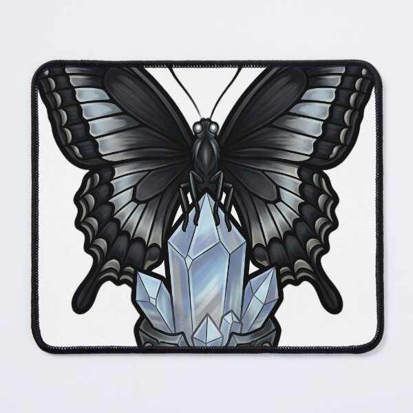 Item preview, Gothic Black Swallowtail Moonstone Crystal designed and sold by IllumeInk.