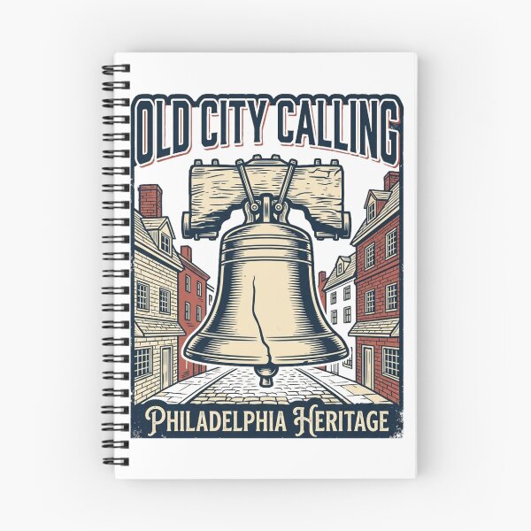 Item preview, Old City Calling Philadelphia Liberty Bell Retro Woodcut Design designed and sold by @SHINTOSARTSTORE.