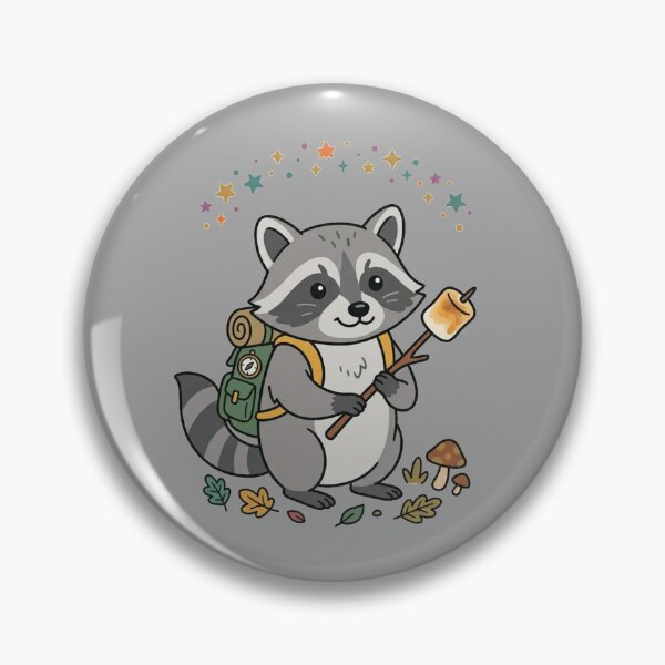 Item preview, Cute Raccoon Camper Marshmallow Forest Adventure designed and sold by Fine-Arts-Lab.
