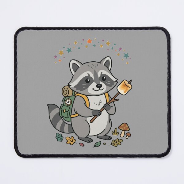 Item preview, Cute Raccoon Camper Marshmallow Forest Adventure designed and sold by Fine-Arts-Lab.