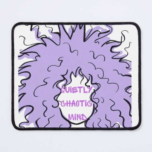 Item preview, Quietly Chaotic Mind - Introvert Overthinking Lavender Hair Art designed and sold by Farahsalama.