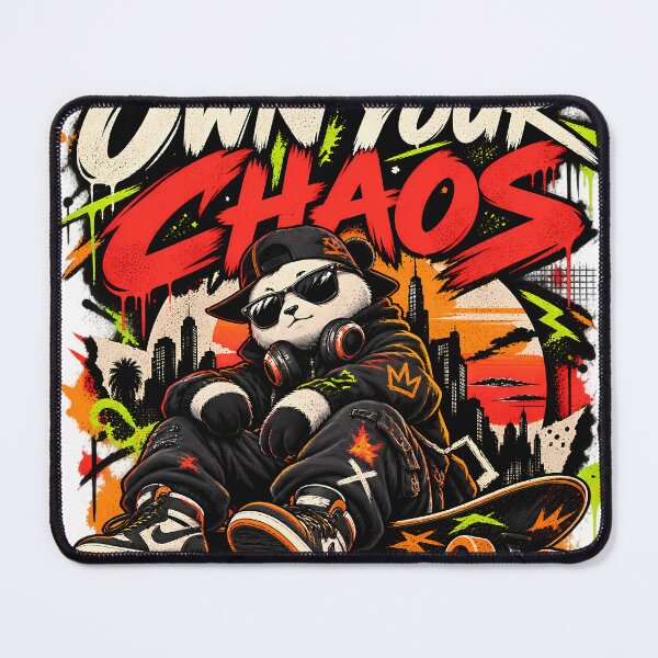 Item preview, Own Your Chaos Panda – Streetwear Skateboard T-Shirt designed and sold by GenZStickerHub1.