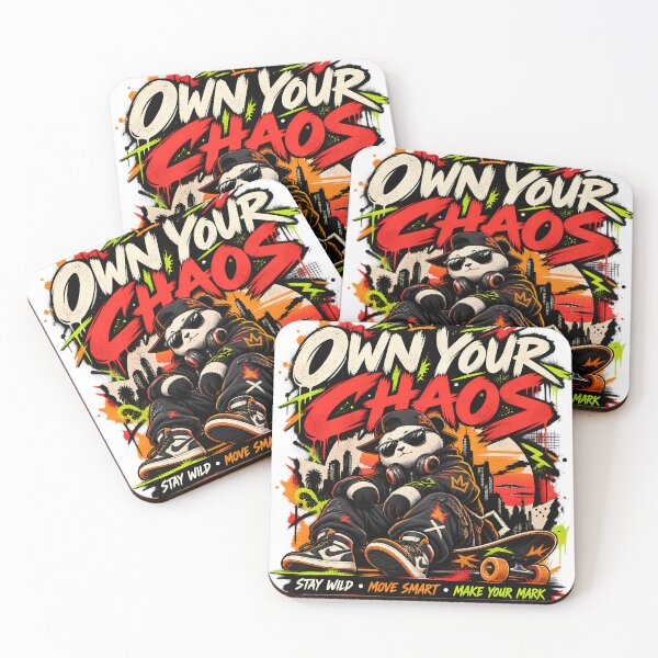 Item preview, Own Your Chaos Panda – Streetwear Skateboard T-Shirt designed and sold by GenZStickerHub1.