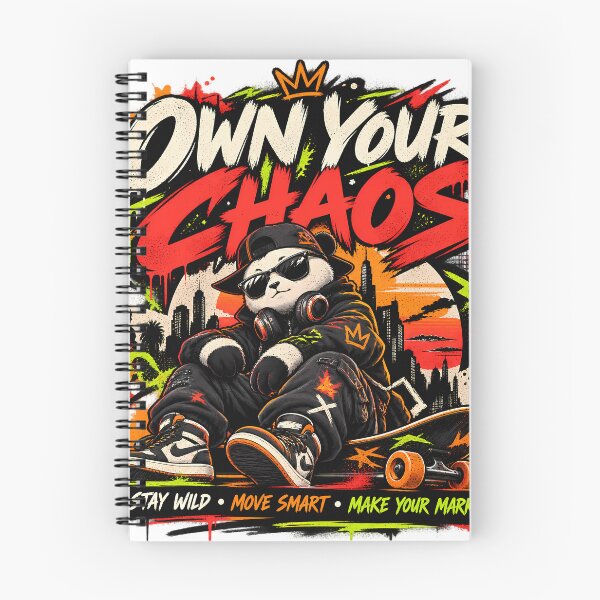 Item preview, Own Your Chaos Panda – Streetwear Skateboard T-Shirt designed and sold by GenZStickerHub1.