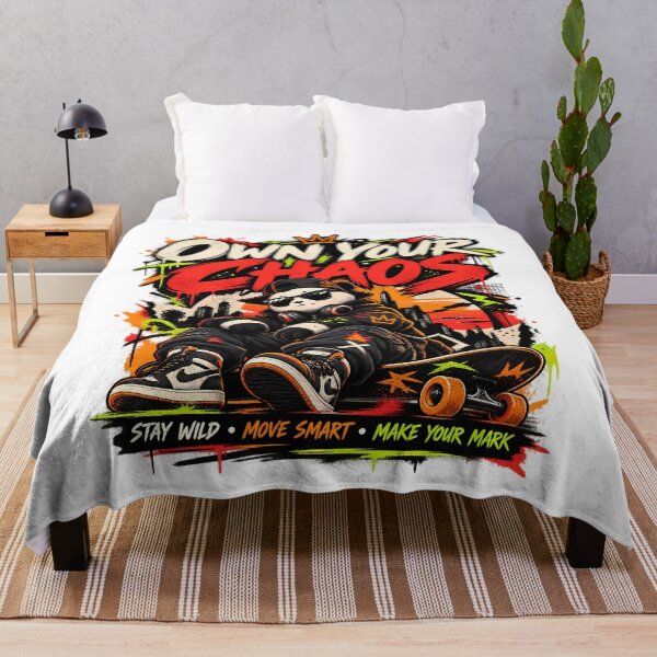 Item preview, Own Your Chaos Panda – Streetwear Skateboard T-Shirt designed and sold by GenZStickerHub1.