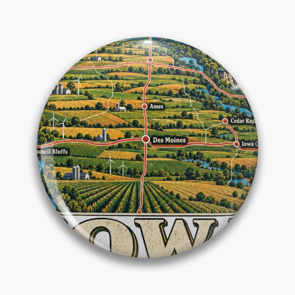 Item preview, Vintage Iowa Travel Souvenir Landmark Gift designed and sold by MichaeIRellov.