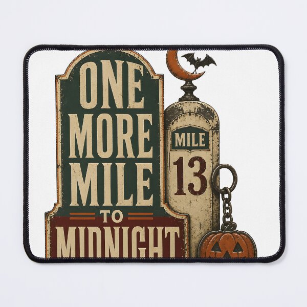Item preview, One More Mile To Midnight Spooky Road Trip Sign designed and sold by LiviuGligoros.