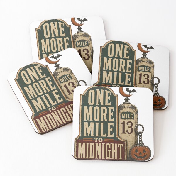 Item preview, One More Mile To Midnight Spooky Road Trip Sign designed and sold by LiviuGligoros.