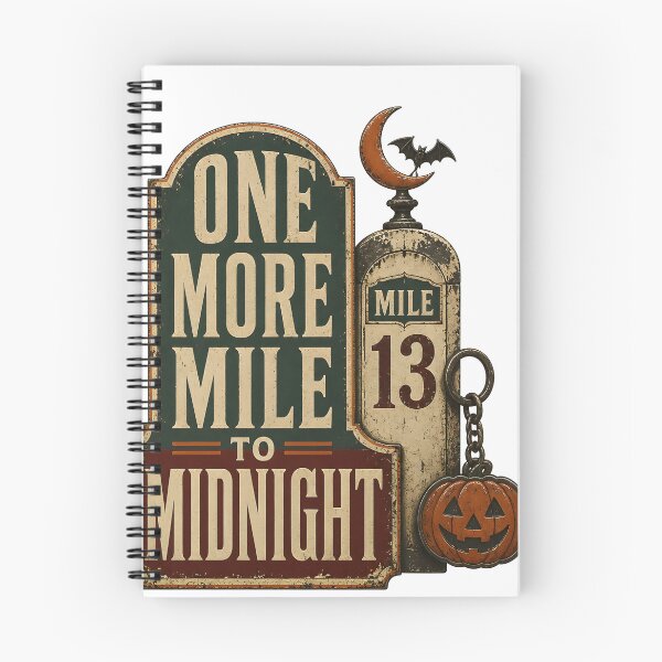 Item preview, One More Mile To Midnight Spooky Road Trip Sign designed and sold by LiviuGligoros.