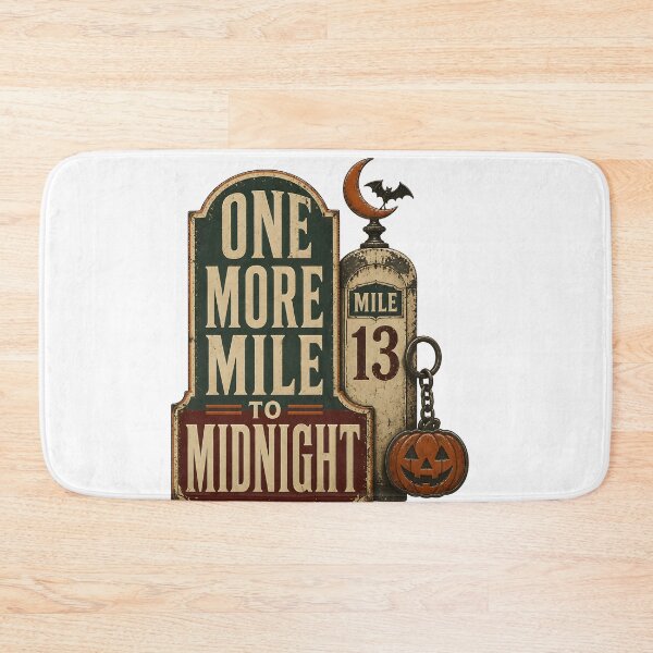 Item preview, One More Mile To Midnight Spooky Road Trip Sign designed and sold by LiviuGligoros.