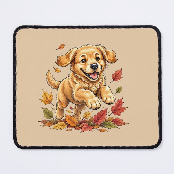 Item preview, Happy Golden Puppy Among Autumn Leaves designed and sold by Safe Haven Pets.
