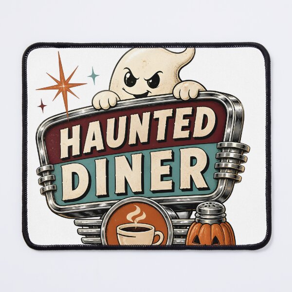 Item preview, Haunted Diner Spooky Roadside Restaurant Ghost designed and sold by LiviuGligoros.