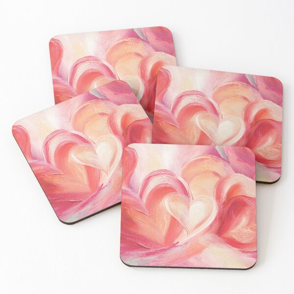 Item preview, Valentines Cluster of Hearts Pink Abstract Painting designed and sold by NatureSight.