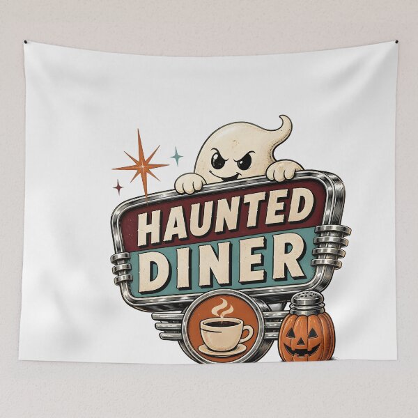 Item preview, Haunted Diner Spooky Roadside Restaurant Ghost designed and sold by LiviuGligoros.