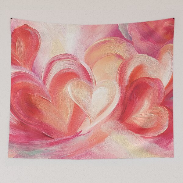 Item preview, Valentines Cluster of Hearts Pink Abstract Painting designed and sold by NatureSight.