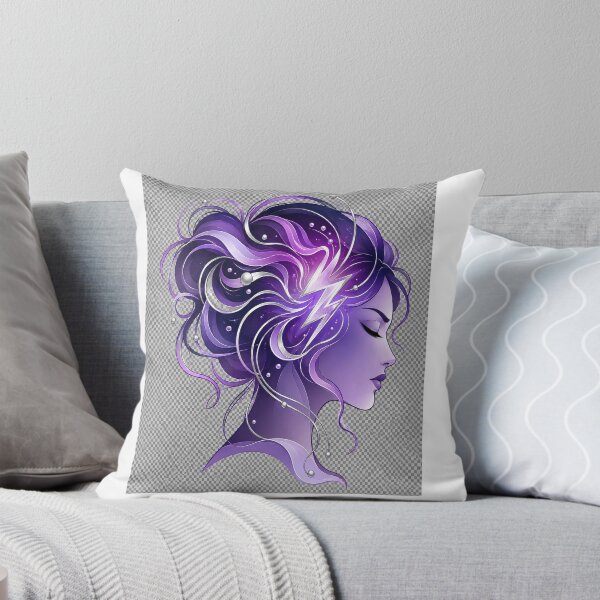 Item preview, Migraine Awareness Purple Woman Illustration designed and sold by JMDG Studio.