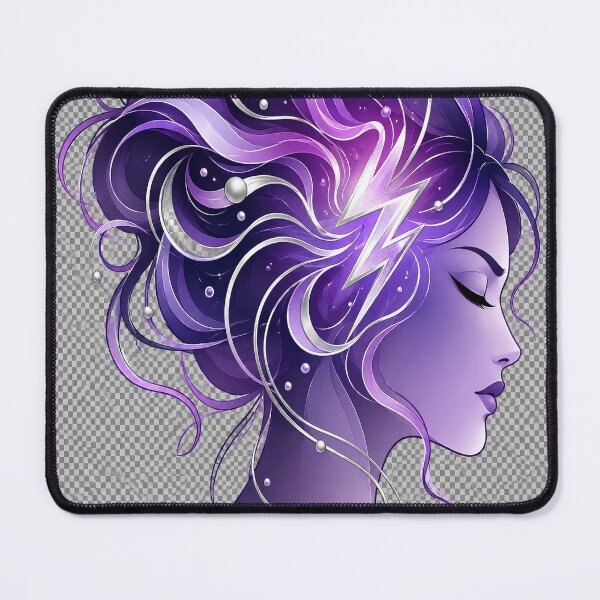 Item preview, Migraine Awareness Purple Woman Illustration designed and sold by JMDG Studio.